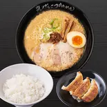 嵐げんこつらあめん餃子3個ライスセット（らあめん花月嵐 武蔵小杉店）