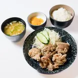 鶏もも唐揚げ定食（炭火焼定食・居酒屋 炭田屋）
