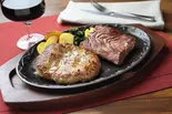 ハンバーグステーキ＆ハラミステーキ（下町パスタバル ブリラーレ 亀有店）