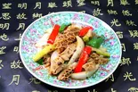 牛もつと野菜の炒め Beef Offal ＆ Vegetables Stir-Fry（龍興楼）