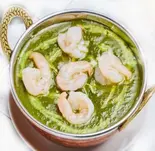 海老ほうれん草 Ebi Sag（インド・ネパール料理 アグニ）