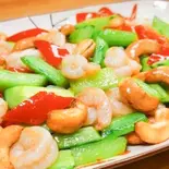 芝エビとカシューナッツ炒め(腰果蝦仁)(広東料理 港味)