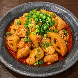 酒のアテ！蓮根と若鳥のうま辛（酒と肴 めから鱗）