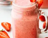 M ストロベリーミルクスムージー Strawberry Milk Smoothie（台湾タピオカミルクティー 茶の物語 王子店 CHAWUYU BUBBLE TEA）