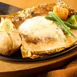 【173】7種チーズのフォンデュ風包み焼きハンバーグ145g(ココス 草加松江店)