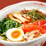 トマト明太子おかか入り油そば（油そば3品だけで勝負！魂の油そばをどうぞ！ 五反田 入魂）