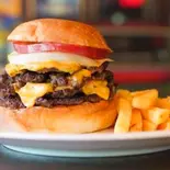 Wチーズバーガーセット（FLASHBACK CAFE）