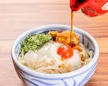 鶏天とろたまぶっかけ【温・冷】(醤屋万吉のうどん)