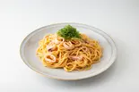 大葉とやりいかの明太子パスタMentaiko Pasta with Shiso and Squid（MAXCAFE 博多中洲店）