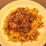 焼肉ピラフ ON 焼肉（きまぐれCAFE）