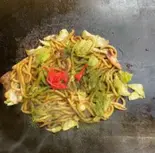 豚キムチ焼きうどん 大盛り（お好み焼きフジ）