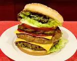 自家製ひき肉のBIGダブルチーズバーガー Big double cheeseburger Halal（キッチン ローズ）