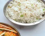 1カレーバスマティ ジラライスセット 1 curry Basmati Jeera Rice set（スターケバブインドカレーハラル専門店）