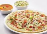 玉ねぎウトパムonion Uttapam with Sambar ＆ Coconut Chutney（スターケバブインドカレーハラル専門店）
