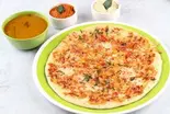 トマトウトパムTomato Uttapam with Sambar ＆ Coconut Chutney（スターケバブインドカレーハラル専門店）