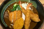 ミックスフライカレーうどん(醤屋万吉のうどん)