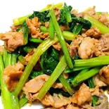 小松菜と豚肉炒め(中華居酒屋 池前)