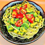 WASABI soy sauce spaghetti アボカドと青海苔のわさび醤油スパゲッティ（TSUKIJI Night Delivery PAKA）