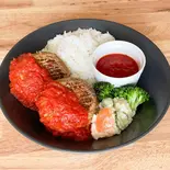 【単品】ダブル濃厚チーズのハンバーグRich Cheese Double Hamburger Steak(without rice)(ハンバーグ専門店 | おかわりハンバーグ 新御茶ノ水駅前店)