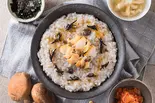 贅沢！トリュフあわび粥（韓国美人薬膳粥 ハンミンチュク＆トッポギ 南青山店）