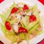 セロリとつぶ貝の炒め【西芹炒海螺】(中国東北家郷料理永利 豊洲駅前店(1号店))