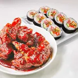 チキン＆キンパセット（韓国家庭料理ジャンモ 津田沼店）