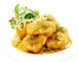 鶏肉唐揚げの特製ソーかけ（満洲園）