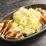 とんぺいチーズ Fried Pork Omelette with Cheese（お好み焼き さんぺい）