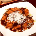 黑酢酢豚(鶏白湯ラーメン らくらく亭)