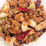 味噌鶏肉と長ネギ炒め（中華料理 食為天）