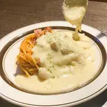 とろーりたっぷりチーズナポリタン（ステーキハンバーグひげ南6条店）