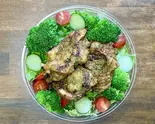 【当店の人気No.3】ジャークチキンサラダボウル 【Popularity No.3】Jerk chicken salad bowl(たっぷり野菜のサラダボウル)
