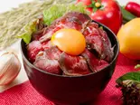 たまご付き(大)ローストビーフ丼（ハラミ・ローストビーフ丼 ハラミと米 心斎橋本店）