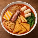 (9)いかと筍のシャキぷりセット(脆嫩鱿鱼鲜笋套餐)（にゃんこ麻辣烫住吉店 七福煎餅）