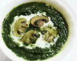 ほうれん草マッシュルームカレー Mushroom Saag Curry（インドレストラン ひまわり）