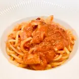 自家製パンチェッタとツナのアラビアータ（fusilli）
