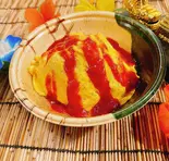 きしめん屋が作るシンプルオムライス(おばんざいときしめん鯱)