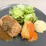 ミンチカツ＆コロッケ（バスタカフェ）