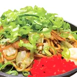 ネギ盛り・ブタ焼そば Pork Fried Noodles with Green onion（お好み焼 焼きそば 鉄板焼き もず OKONOMIYAKI MOZU）