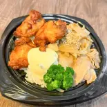生姜焼き＆唐揚げ丼（おきらく食堂 竹橋店）