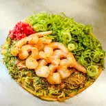 ねぎ焼き エビ（【京都本場の鉄板焼き】鉄板居酒屋てんちゃん）