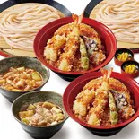 満腹デリセット 2人前 海老天丼＆つけ汁うどん（久兵衛屋 南与野店）