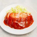 ポークソテー(ケチャップソース味)（伊勢屋食堂(淀橋市場内)）