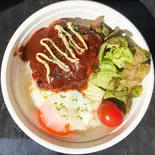 自家製特大ハンバーグロコモコ（辛宿）