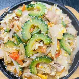 ゴーヤチャンプル(四季旬彩 料理人が魅せる神田和食店 桃源郷)