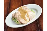 ゆで鶏胡麻ダレ Boiled Chicken with Sesame Sauce（タイガー餃子軒 広尾）