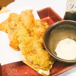まぐろ血合いのレバカツ風（まぐろ屋 炭太郎）