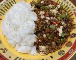 豚ひき肉とナスのあんかけ丼Minced pork and eggplant sauce bowl（本格四川料理 天府）