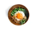 シンプルねばとろ丼( 卵 ＆ とろろ昆布汁 付き) Fermented soybeans and sticky ingredients rice bowl（東京ねばとろ.都立大学駅前店 とろろ昆布汁とねばとろ丼 tokyo neba-toro bowl）