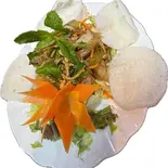 茎レタス・牛アキレス漬け和え GỎI RAU TIẾN VUA GÂN BÒ（ベトナム料理チェーサイン2号レストラン）